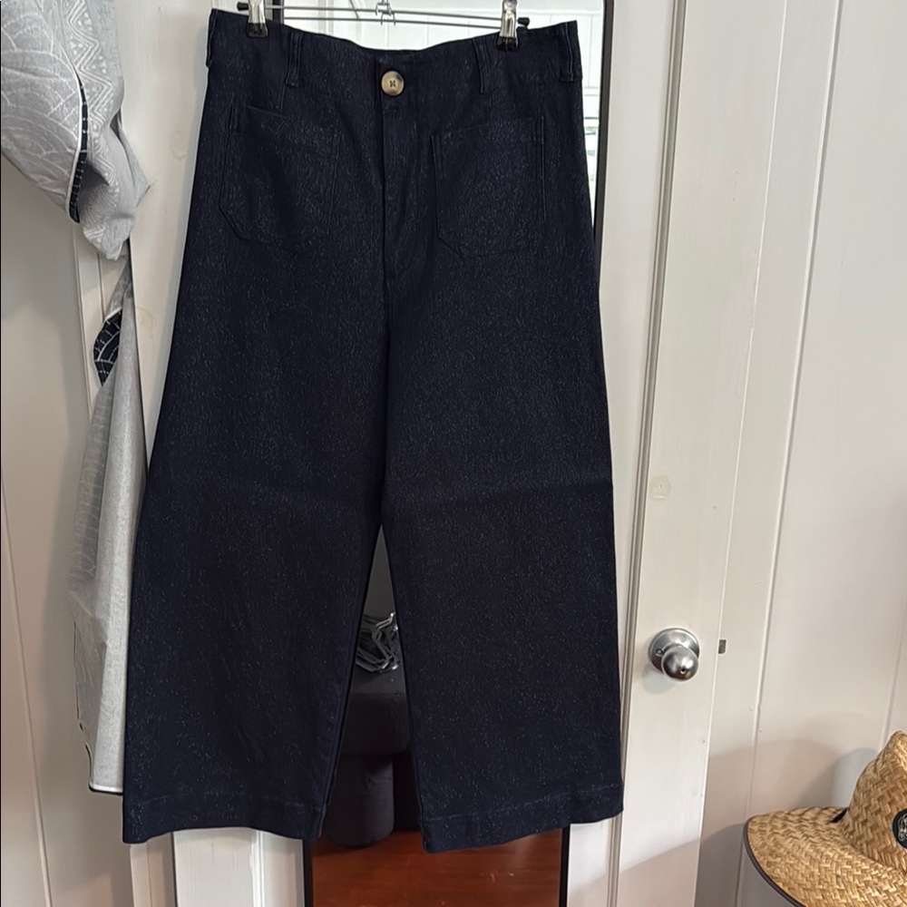 Anthropologie Wide Leg Pants in Navy